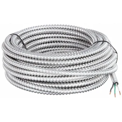 SOUTHWIRE Metal Clad Armored Cable: 12 AWG, 2 Conductors, Copper, 50 ft, Aluminum - Standard Metal-Clad Cables