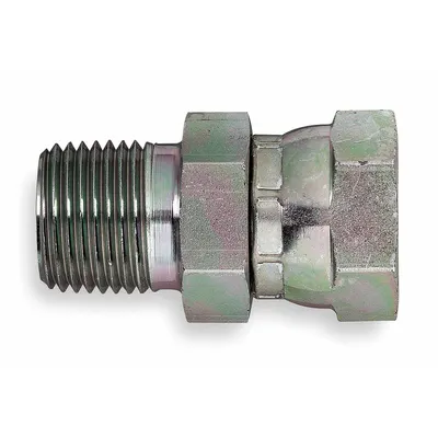 AEROQUIP Hydraulic Hose Adapter: 1/2 in x 3/8 in Fitting Size, Female x Male, NPSM x NPTF - NPSM-to-NPTF Steel Hydraulic Hose Adapters