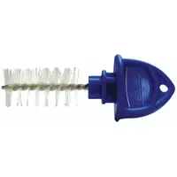 Plastic bottle stopper in blue/white, designed for use with beer taps. Seals taps to prevent contamination and maintain beverage quality. Commonly used in commercial bars, breweries, and foodservice operations