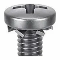 SEMS Screw: External Tooth, M4x0.70 Thread Size, 6 mm Lg, Stainless Steel, Passivated, Pan, 10 PK (MPN 1-MPE-4-6)