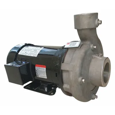 Dayton Centrifugal Pump: 2 hp, 208-240/480V AC, 50 ft Max Head, 2 in - 2 to 3 HP Straight Centrifugal Pumps