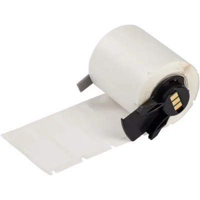 BRADY Wraparound Label: P-Shaped, 1 3/16 in x 25/32 in, Polypropylene - Brady P-Style Flag Precut Label Rolls