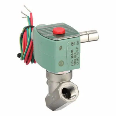 REDHAT Solenoid Valve: 2-Way, Normally Closed, 3/8 in Pipe Size, 110V AC/120V AC - 2-Way/2-Position, Normally Closed Solenoid Valves