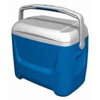 Standard chest cooler with 28 qt capacity, holds up to 41 cans. Features 3 day ice retention and includes a drain plug. Suitable for outdoor activities, job sites, and events