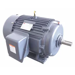 This Dayton rigid base 3-phase AC motor delivers 25 hp at 3550 RPM on 230/460V AC, drawing 58.0/29.0 A full load current. The totally enclosed fan-cooled (TEFC) enclosure protects against dust and moisture, making it suitable for industrial applications such as pumps, fans, compressors, and conveyors.