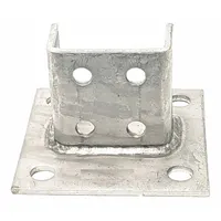 Strut Channel Fitting: 1 5/8 in x 3 1/4 in For Strut Channel Size, 8 Holes, 9/16 in Hole Dia (MPN V70SQSS)