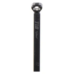 This black nylon cable tie features a fine adjustment mechanism for precise tightening without over-crimping, suitable for repetitive or sensitive applications. With a 0.14 in width and 3 in maximum bundle diameter, it is rated for outdoor use. Pack of 1,000 ties.