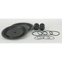This fluid-end repair kit is designed for rebuilding the fluid end of high-pressure pumps, restoring sealing and valving components. It includes Santoprene components, a thermoplastic elastomer known for flexibility and wear resistance. Typical applications include industrial cleaning, pressure washing, and fluid transfer systems.
