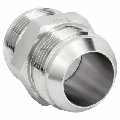 AEROQUIP Hydraulic Hose Adapter: 1 1/4 in x 1 1/4 in Fitting Size - NPTF-to-NPTF Steel Hydraulic Hose Adapters