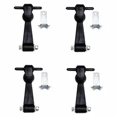 This T-handle catch latch is designed for securing hoods, panels, and access doors on vehicles and industrial equipment. It features a 6-inch latch length and a 3 1/2-inch handle length, with zinc-plated carbon steel brackets and a brackets and pin mounting style for corrosion resistance and secure fastening.