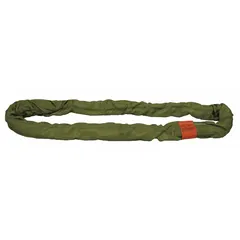 This endless round sling is constructed from polyester and nylon, providing flexibility and strength for lifting and rigging heavy loads. With a 14 ft sling length and 3 1/8 in body diameter, it is suitable for handling delicate or irregularly shaped items in industrial settings such as construction, manufacturing, and warehousing.