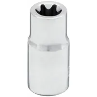 WESTWARD Socket: 1/4 in Drive Size, E8 Socket Size, External Torx, Std, Chrome, 1 7/32 in Overall Lg (MPN 54TN30)