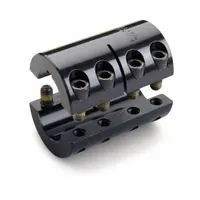 RULAND MANUFACTURING Rigid Coupling: 30 mm Bore Dia 1, 1 in Bore Dia 2, Round Keyed, Two-Piece (MPN MSPC-30MM-1"-F)