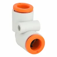 SMC Push-Fit Elbow Fitting: 1/2 in OD x 1/2 in OD Size, Push-to-Connect x Push-to-Connect, Brass (MPN KQ2L13-00A)