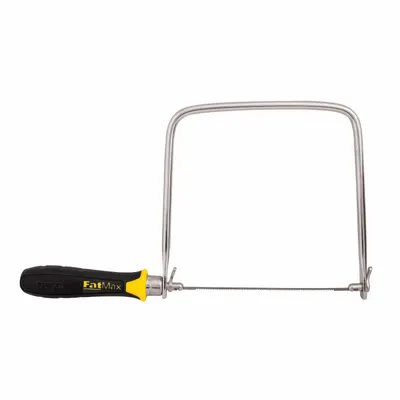 STANLEY 15-106 Coping Saw, 6-1/2 in Blade, Steel Frame, Rubber Grip - Coping Saws