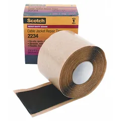 This rubber and mastic electrical tape is designed for insulating and sealing electrical connections, splicing cables, and protecting components in control panels and power distribution systems. It offers a dielectric strength of 400 V/mil and a thickness of 60 mil. The tape is 2 inches wide and 2 yards long.