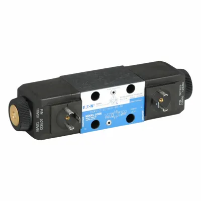 VICKERS Hydraulic Directional Valve: 16 gpm Max Flow Rate, D03 NFPA Size, Three Positions - High-Pressure Solenoid-Operated Directional Control Valves