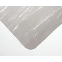 Antifatigue Mat: Marble, 4 ft x 6 ft, 1 in Thick, Gray, Vinyl over PVC Foam, Beveled Edge (MPN 970S0046GY)