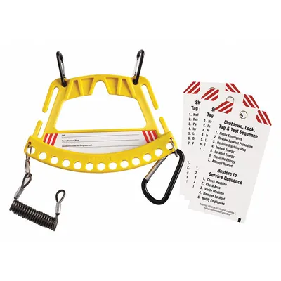 BRADY Lockout Station: 5 Components Included, Lockout Station, No Padlocks, Padlock Caddy - Unfilled Lockout Stations