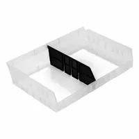 QUANTUM STORAGE SYSTEMS Long Bin Dividers: 10 in x 4 in, 15 in Overall Wd, Black (MPN LDSB118)