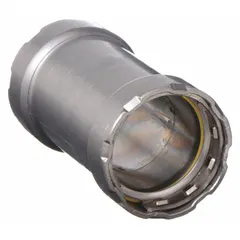 Gas steel press pipe fitting with press-fit x press-fit connections for joining 1 1/4 in pipe. Used in natural gas and propane piping systems to create secure, leak-proof joints without welding or threading.