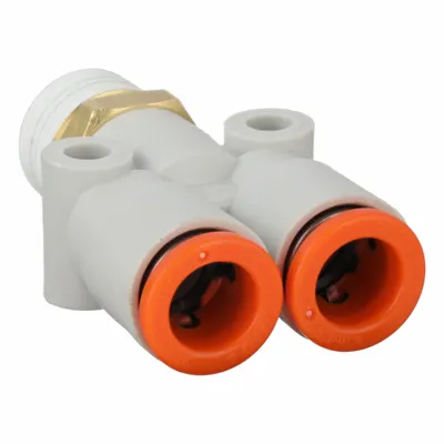 SMC KQ2U09-02AS Push-Fit Wye Fitting - Polybutylene & Brass Tube Fittings