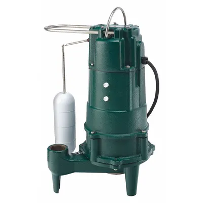 ZOELLER Grinder Pump: Vertical, Single Phase, 1/2 hp, 230V AC, 31 gpm @ 10' of Head - General Purpose Sewage Grinder Pumps