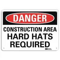 Danger Sign: Plastic, Mounting Holes Sign Mounting, 10 in x 14 in Nominal Sign Size, 0.055 in Thick (MPN U3-1243-NP_14X10)