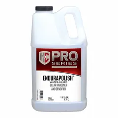 This clear, no-VOC concrete resurfacer hardens and densifies concrete surfaces to reduce dust and wear. Suitable for industrial, commercial, and warehouse floors, it improves durability and prepares surfaces for polishing. Coverage is 400-500 sq ft per gallon. Supplied in a 1-gallon can.