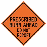 Roll Up Traffic Sign: 48 in x 48 in Nominal Sign Size, Polyester/PVC, 0.015 in, Not Retroreflective (MPN 669-C/48-EMO-BA)