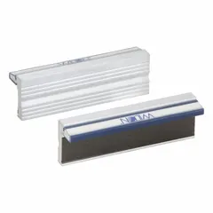 Magnetic vise jaw caps for protecting delicate workpieces from marring during clamping. The magnetic backing attaches to any vise type, providing a non-marring aluminum surface. Fits 4-inch vise jaw width with 4-inch jaw cap length and width. Manufacturer part number A4.