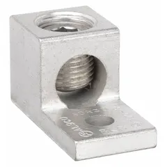 Tin-plated aluminum mechanical lug for terminating one conductor from 6 AWG to 300 kcmil. Used in panelboards, switchgear, and industrial power connections for secure wire termination.