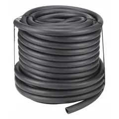 This EPDM bulk air hose is designed for conveying compressed air in industrial pneumatic systems. It features a black EPDM cover and has a maximum working pressure of 200 psi at 70°F. The hose is suitable for general-purpose compressed air service in plant-floor and outdoor applications.