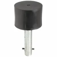 Door Stop: Floor - Mounted, 1 1/2 in Overall Ht, Black (MPN 466.BLACK)