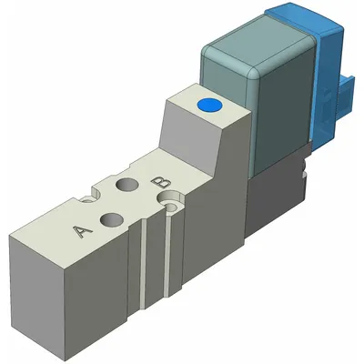 SMC Solenoid Air Control Valve: Five-Way / Two-Position, SYJ3000, Single Solenoid - SMC SYJ Series Directional Control Valves