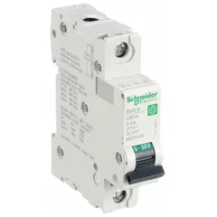 This 5 A, D-curve supplementary protector from the C60SP series is UL1077 listed for overcurrent and short-circuit protection. It features a 1-pole design with screw clamp terminals, rated for 240/415V AC and 60V DC with a maximum interrupting rating of 14kA at 120/240V AC. Suitable for DIN rail mounting in control circuits, HVAC equipment, and lighting panels.