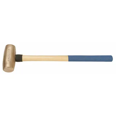 AMERICAN Non-Sparking Sledge Hammer: Bronze, Wood Handle, 8 lb Head Wt, 3 in Dia - Non-Sparking Sledge Hammers
