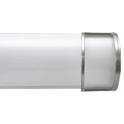 REMPHOS Surface Mount Fixture End Cap: 3 in Lg, 6 in Wd, 4 in Ht, Brushed Nickel - Clips, Chains & Hangers