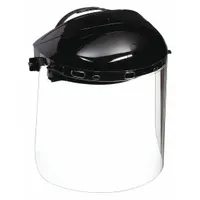 CONDOR Face Shield: Clear, Uncoated, Metal Detectable/Reusable, 15 1/2 in Visor Wd, 9 in Visor Ht