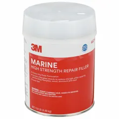 This fiberglass repair filler is a two-part compound that cures to a strong finish. It is sandable for final shaping and finishing. Suitable for filling cracks, holes, and voids in fiberglass surfaces.