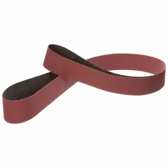 Ceramic abrasive sanding belt with YF weight polyester backing for grinding and finishing stainless steel and soft metals. Cool-cutting action reduces heat buildup. 3 in width, 79 in length, 60 grit. Pack of 50.
