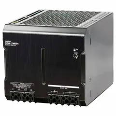 Three-phase DIN Rail mount DC power supply with 960 W rated output power and 40 A output current. Accepts 100 to 240 VAC input. Suitable for powering industrial control equipment such as PLCs, sensors, and actuators in automation panels.