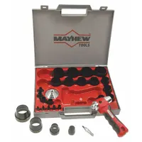 Hollow Punch Set: 1 in_5/8 in_2 1/4 in_1 3/8 in_1 5/8 in Overall Lg, 28 Pieces, Case, SAE, Hollow (MPN 66080)