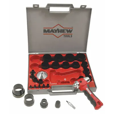 MAYHEW PRO 28-Piece SAE Hollow Punch Set in Vinyl Case (66080) - Gasket Punch Sets