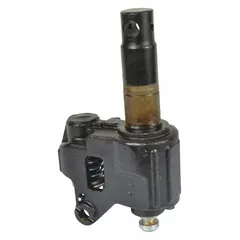 This hydraulic pump is a replacement part for pallet jacks, specifically designed for models 2ZE59 and 2ZE63. Constructed of steel with a black finish, it is used to lift and move palletized loads in warehouses and industrial facilities.