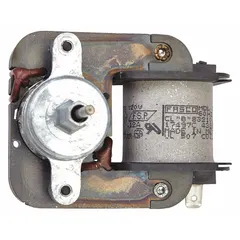This evaporator fan motor circulates cold air inside refrigerators and freezers to maintain uniform temperature. It is a genuine OEM replacement part for Whirlpool-brand appliances, ensuring proper airflow and efficient cooling performance.