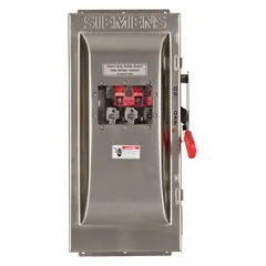 Non-fusible safety switch rated for 100 A, three-phase, 600V AC. Housed in a 304 stainless steel enclosure suitable for indoor and outdoor installation. Provides a means to safely disconnect electrical power for maintenance or emergency shutdown in industrial and commercial environments.