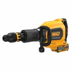 This cordless demolition hammer delivers 27 J of impact energy at 1,620 bpm for heavy concrete breaking and chipping. It features an SDS-Max bit system, an L-shape design, and a brushless motor. The bare tool weighs 27 lb and is compatible with a 15.0 Ah battery (sold separately).