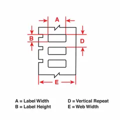 Clear polyester precut label roll, 1 in x 2 in, halogen-free and autoclavable. Compatible with THT printer series. Used for durable identification in environments requiring sterilization or heat resistance.