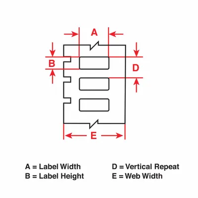 BRADY Pre-Cut Label Stock Roll: 1 in x 2 in, 1 in, Polyester, Autoclavable/Halogen-Free - Brady Precut Label Rolls